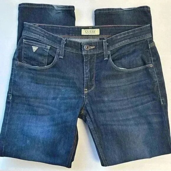 Guess Mens Vermont Slim Straight Leg Jeans Blue Size 31 Waist 34 Inseam - Picture 13 of 15